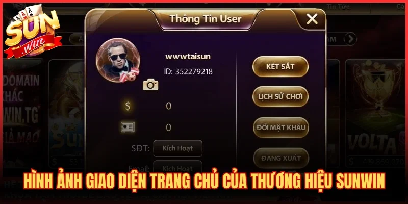 Đăng Nhập SUNWIN 2 Hình ảnh giao diện trang chủ của thương hiệu SUNWIN
