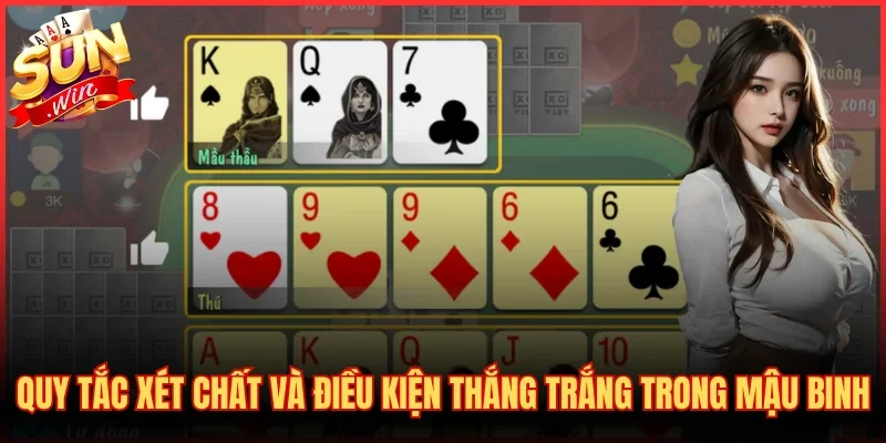 Quy tắc xét chất và điều kiện thắng trắng trong Mậu Binh